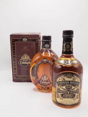 Lot 395 - 5 bottles Mixed Chivas Regal and Dimple