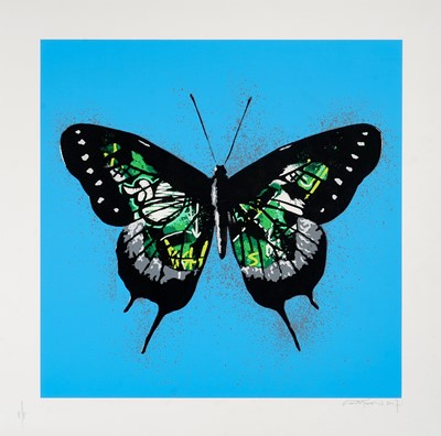 Lot 66 - Martin Whatson (Norwegian 1984-), 'Butterfly - Sky Blue Green', 2017