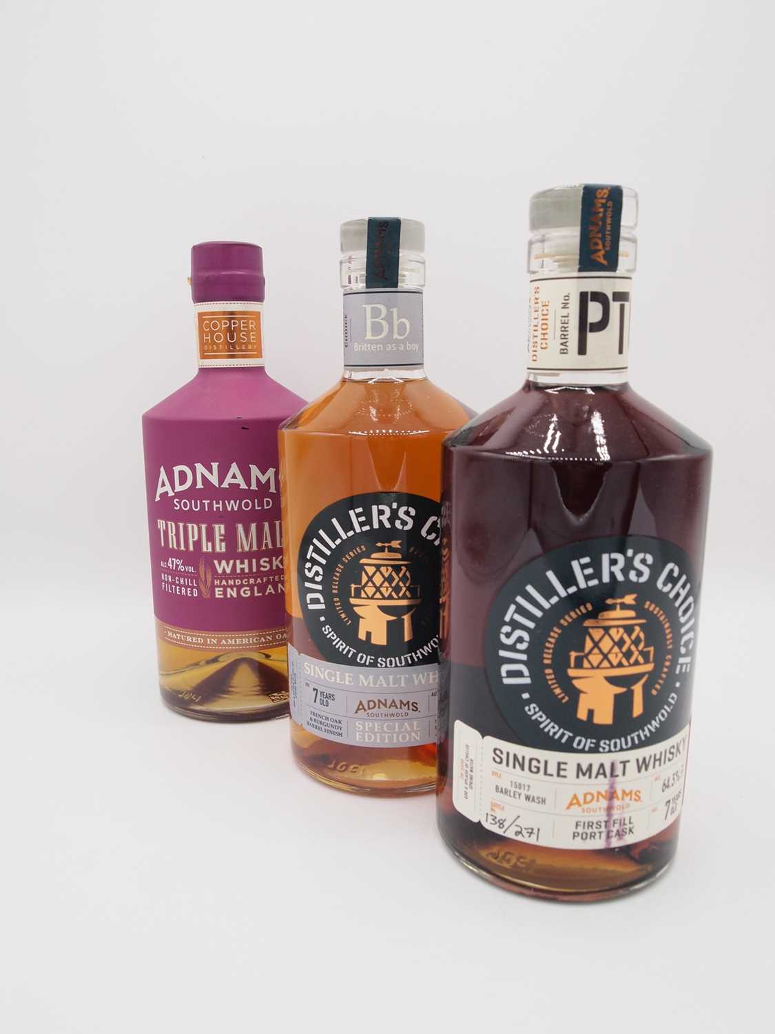 Lot 252 - 6 bottles Mixed Adnams Whisky