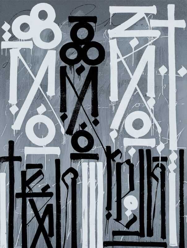 Lot 168 - Retna (American 1979-), 'Eastern Realm (Grey), 2014