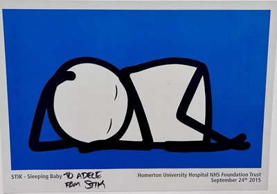 Lot 172a - Stik (British 1979-), 'Sleeping Baby (Homerton Hospital Staff Edition)', 2015