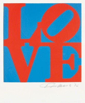 Lot 120 - Robert Indiana (American 1928-2018), 'Love Red/Blue', 1996