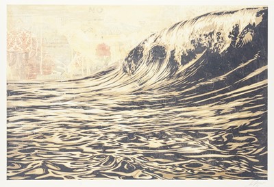 Lot 198 - Shepard Fairey (American 1970-), 'Dark Wave', 2023