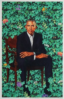 Lot 73 - Kehinde Wiley (American 1977-), 'Portrait of Barack Obama', 2018