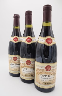 Lot 180 - 9 bottles 1990 Cote Rotie Cote Brune et Blonde Guigal