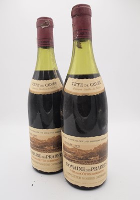 Lot 182 - 2 bottles 1971 Gigondas Tete de Cuvee Dmne des Pradets