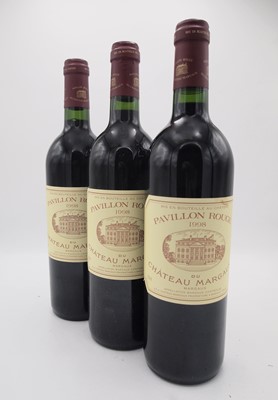 Lot 62 - 9 bottles 1998 Pavillon Rouge du Chateau Margaux
