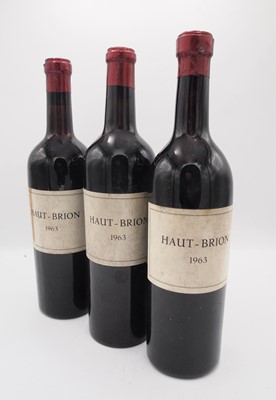 Lot 78 - 3 bottles 1963 Ch Haut-Brion