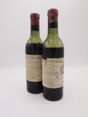 Lot 80 - 2 half-bottles 1953 Ch Cheval Blanc