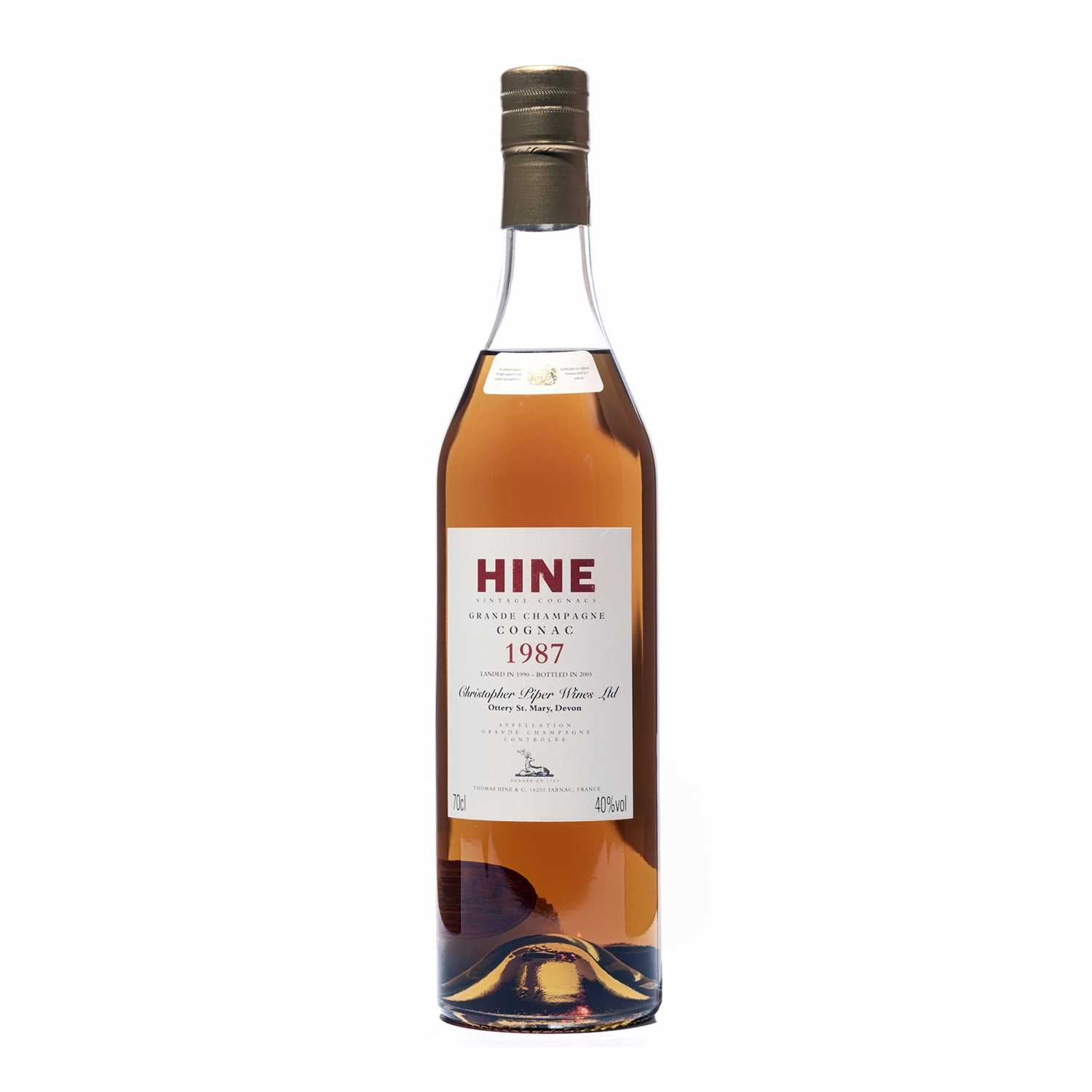 Lot 364 - 6 bottles 1987 Hine Grande Champagne Cognac