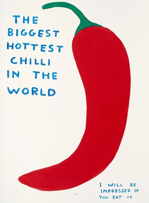 Lot 123 - David Shrigley (British 1968-), 'The Biggest Hottest Chilli In The World', 2023
