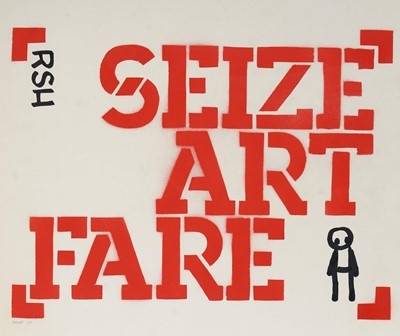 Lot 199 - Stik & Raymond Salvatore Harmon (Collaboration), 'Seize Art Fare (Red)', 2012