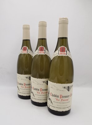 Lot 335 - 3 bottles 2018 Chablis La Forest Dauvissat