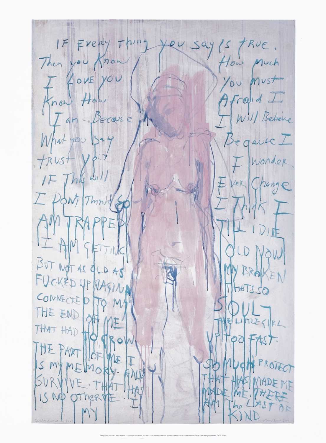 Lot 80 - Tracey Emin (British 1963-), 'I Am The Last Of My Kind', 2020