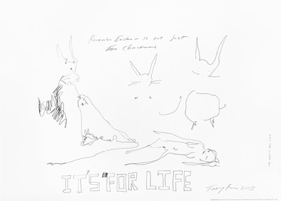 Lot 102a - Tracey Emin (British 1963-), 'Rabbits, It's For Life', 2005