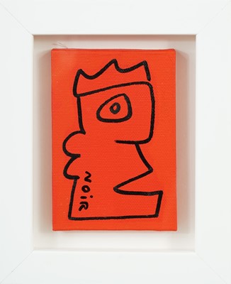 Lot 202 - Thierry Noir (French 1958-),'Mini Canvas - Red', 2020