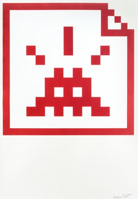 Lot 134 - Invader (French 1969-), 'Space File (Red AP)', 2007