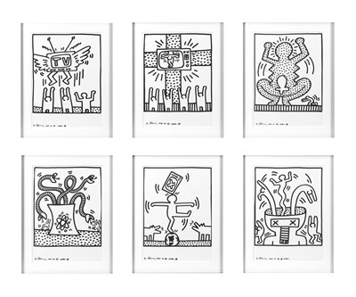 Lot 179 - Keith Haring (American 1958-1990), 'Naples Suite (Six Plates)', 1983