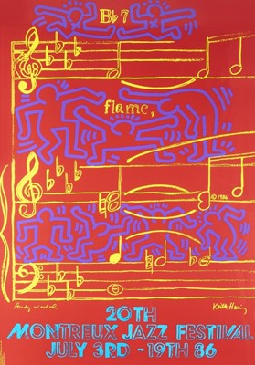 Lot 176 - Keith Haring & Andy Warhol (Collaboration), 'Montreux Jazz Festival', 1986