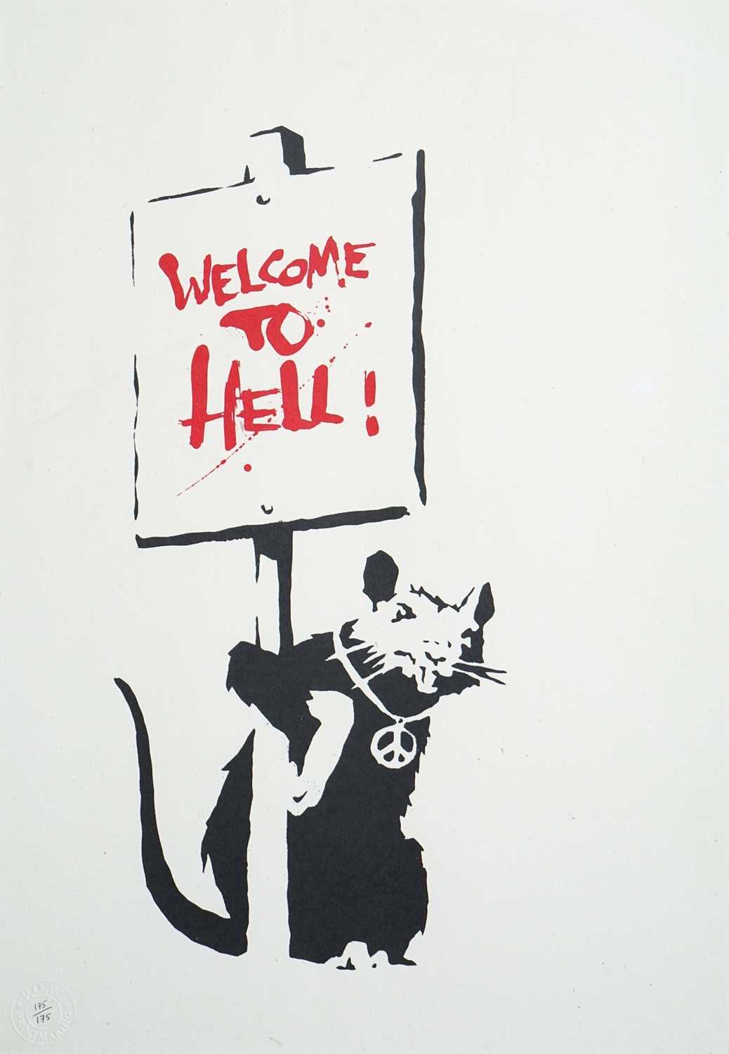 Lot 126 - Banksy (British 1974-), 'Welcome To Hell (Red)', 2004