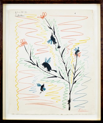 Lot 117a - Pablo Picasso (Spanish 1881-1973), 'Taureaux Sur Une Branche (Bulls On A Branch)', 1956