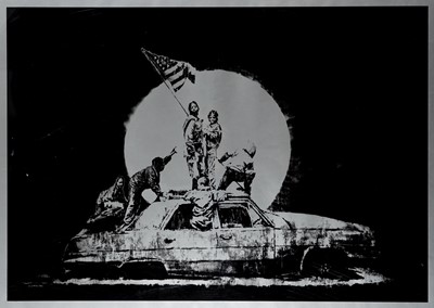 Lot 148 - Banksy (British 1974-), ‘Flag (Silver)’, 2006