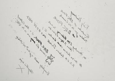 Lot 203 - Tracey Emin (British 1963-), 'BBC 4 Launch Invitation Drawing', 2002