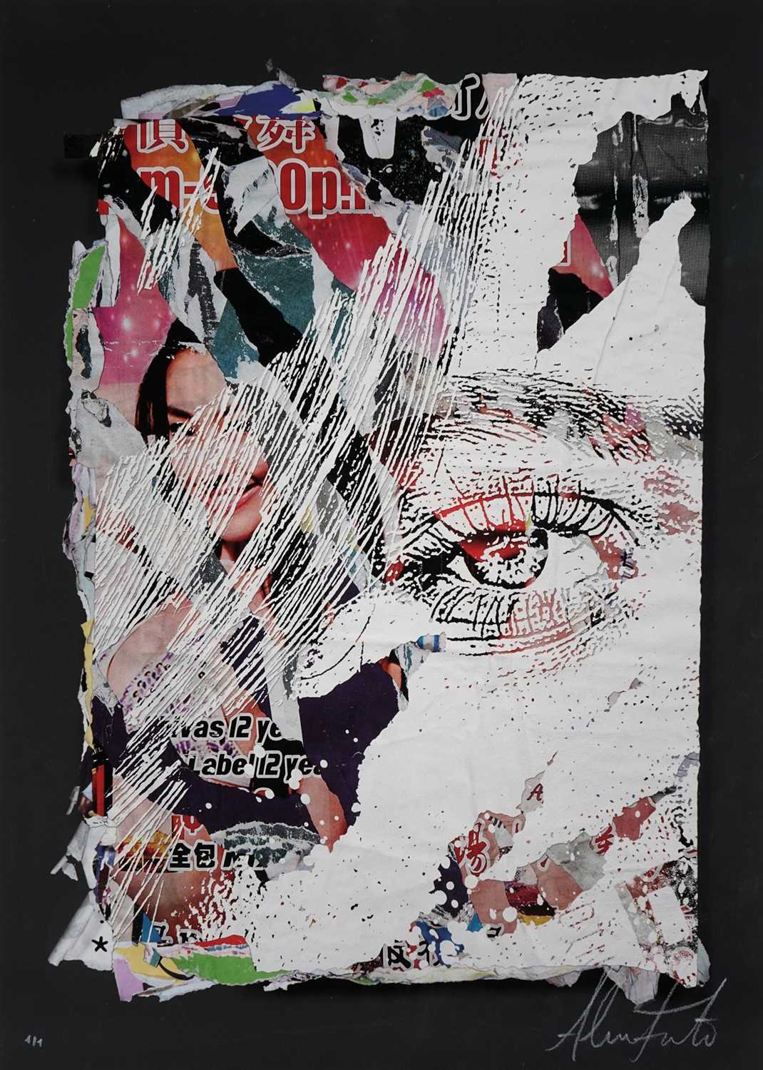 Lot 187 - Vhils (Portuguese 1987-), 'Layers #1017', 2022