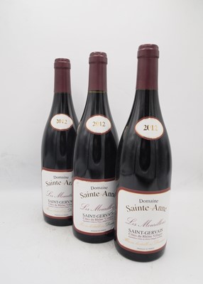 Lot 152 - 12 bottles Mixed 2012 Cotes-du-Rhone Villages Dmne Ste Anne