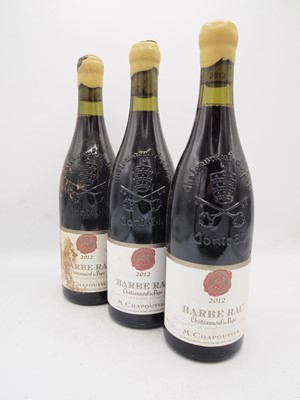 Lot 160 - 6 bottles 2012 Chateauneuf-du-Pape Barbe Rac Chapoutier