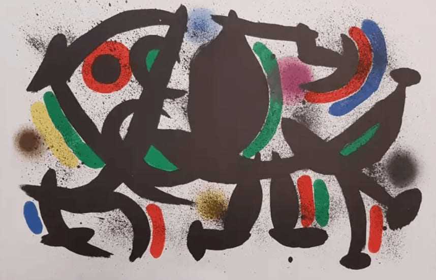 Lot 72 - Joan Miro (Spanish 1893-1983), 'Untitled VIII From Lithographe I', 1972