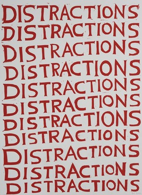 Lot 66 - David Shrigley (British 1968-), 'Distractions', 2022