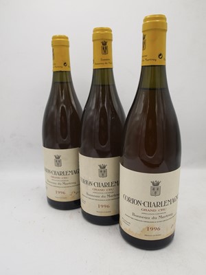 Lot 130 - 3 bottles 1996 Corton-Charlemagne Bonneau de Martray