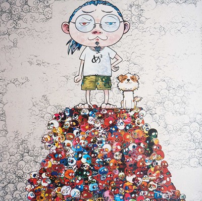 Lot 17 - Takashi Murakami (Japanese 1962-), 'Pom & Me: On the Red Mound of the Dead', 2013