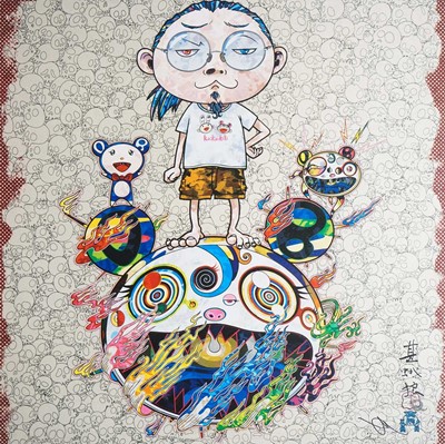 Lot 10 - Takashi Murakami (Japanese 1962-), 'Obliterate The Self And Even A Fire Is Cool', 2013