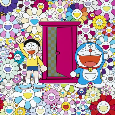 Lot 2 - Takashi Murakami (Japanese 1962-), 'We Came to the Field of Flowers Through Anywhere Door (Dokodemo Door)', 2018