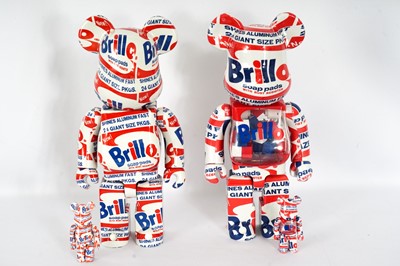 Lot 15 - Bearbrick & Andy Warhol 'Brillo', (400% & 100%)', 2020-22