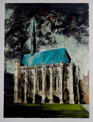 Lot 73 - John Piper (British 1903-1992), 'Exeter College Chapel, Oxford', 1977