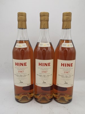 Lot 217 - 5 bottles 1987 Hine Early Landed Cognac