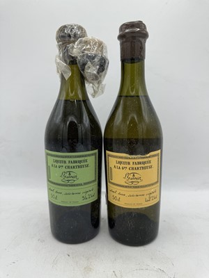 Lot 199 - 2 50cl Bottles 1968 Yellow and Green Chartreuse VEP