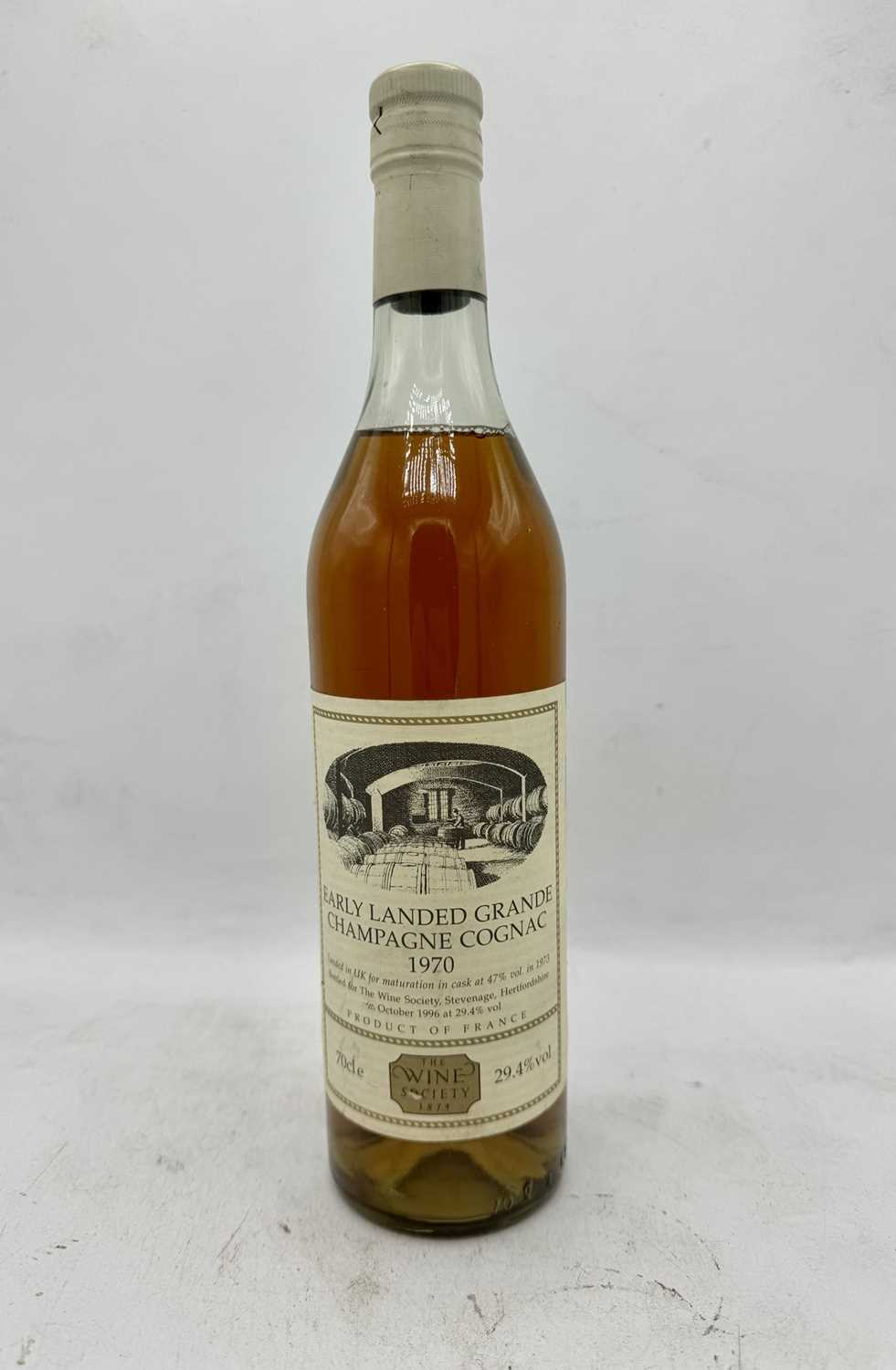 Lot 146 - 1 bottle 1970 Wine Society Early Landed Cognac