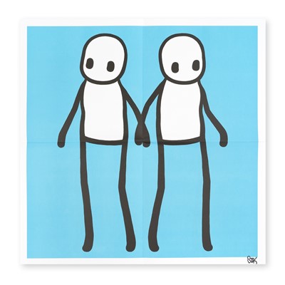 Lot 230 - Stik (British 1979-), 'Holding Hands (Blue)', 2020