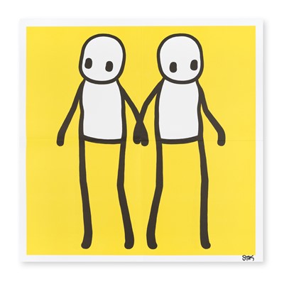 Lot 233 - Stik (British 1979-), 'Holding Hands (Yellow)', 2020