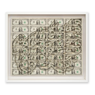 Lot 294 - Scott Campbell (American 1977-), 'Tableau - Only God Can Judge Me In Dollars', 2010