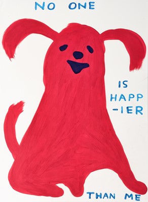 Lot 121 - David Shrigley (British 1968-), 'No One Is Happier Than Me', 2022