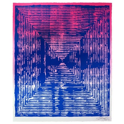 Lot 285 - Revok (American 1977-), 'Loop_Magenta_Umarine_2a', 2019