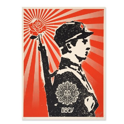 Lot 302 - Shepard Fairey (American 1970-), 'Rose Soldier', 2006