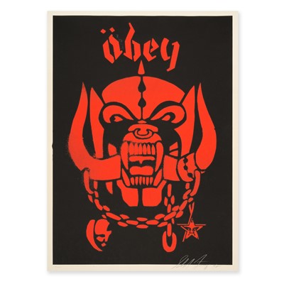 Lot 299 - Shepard Fairey (American 1970-), 'Motorhead (Red)', 2002