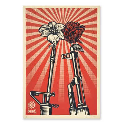 Lot 305 - Shepard Fairey (American 1970-), 'Rise Above - M16 vs AK47 (Large Format)', 2006