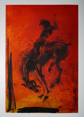 Lot 217a - Richard Hambleton (Canadian 1952-2017), 'Horse & Rider - Red', 2018